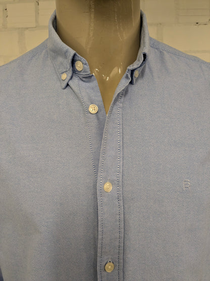 Blue Ridge overhemd. Licht Blauw gemêleerd. Maat XL.