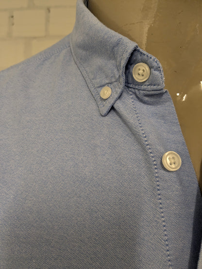 Blue Ridge overhemd. Licht Blauw gemêleerd. Maat XL.