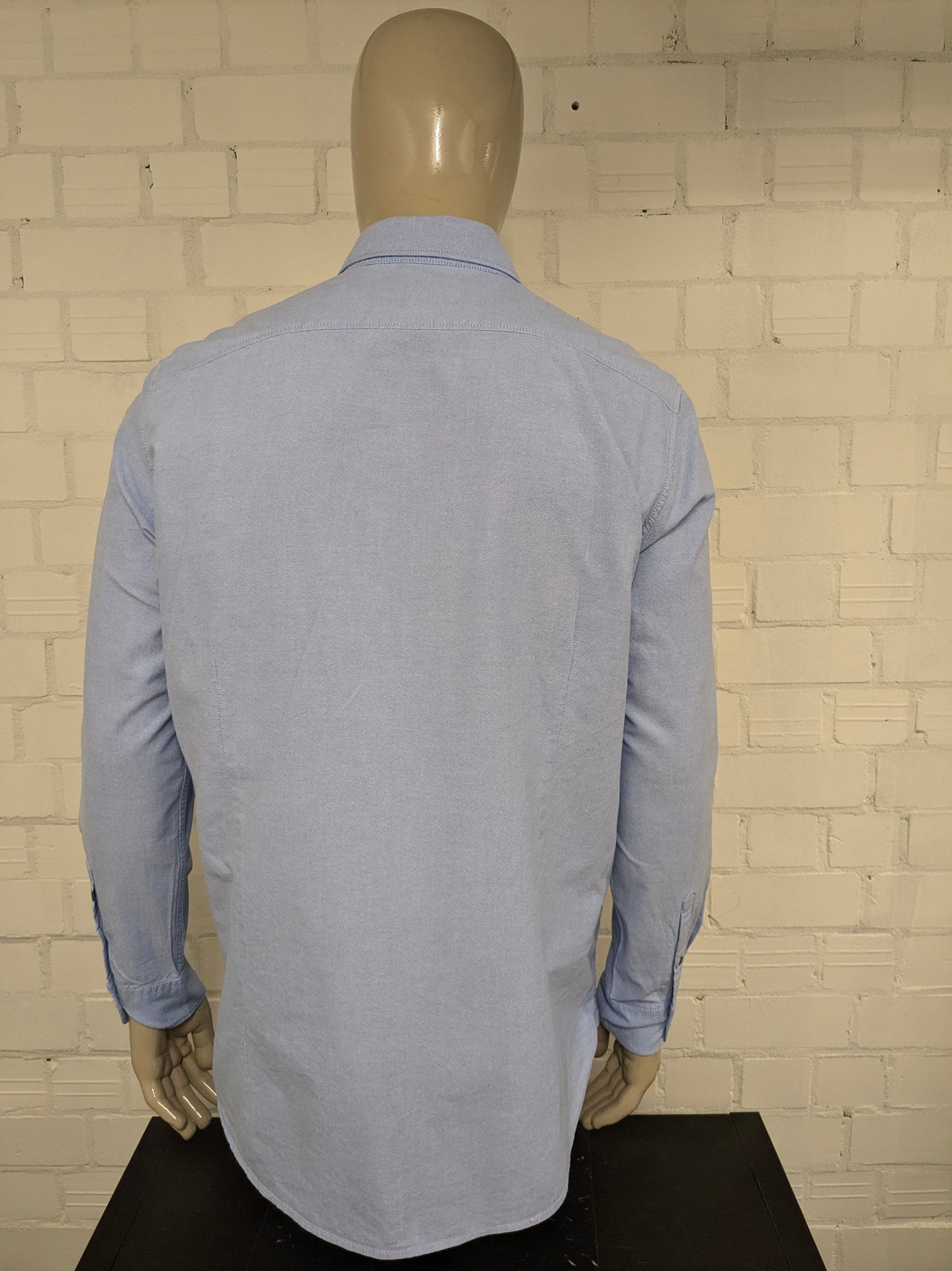 Blue Ridge overhemd. Licht Blauw gemêleerd. Maat XL.