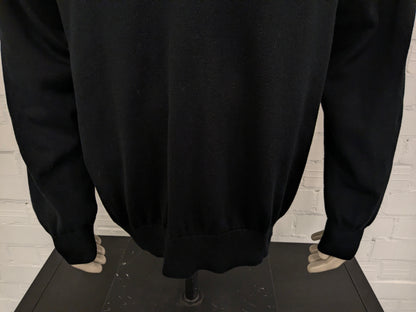 Gant Katoenen casual trui met V-Hals. Zwart gekleurd. Maat 2XL / XXL.