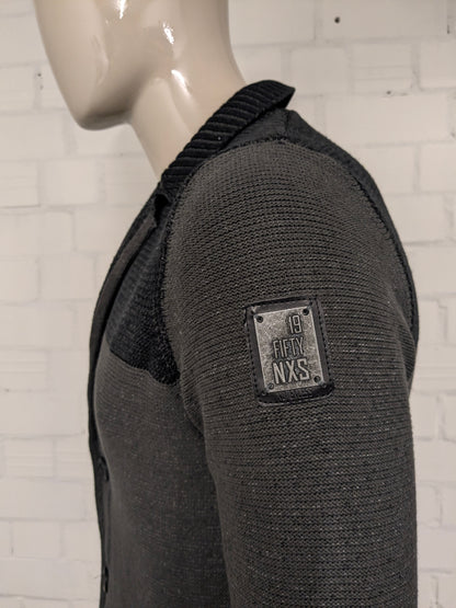 No Excess vest. Zwart Grijs gemêleerd. Maat L.