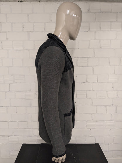 No Excess vest. Zwart Grijs gemêleerd. Maat L.