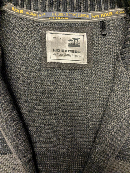 No Excess vest. Zwart Grijs gemêleerd. Maat L.