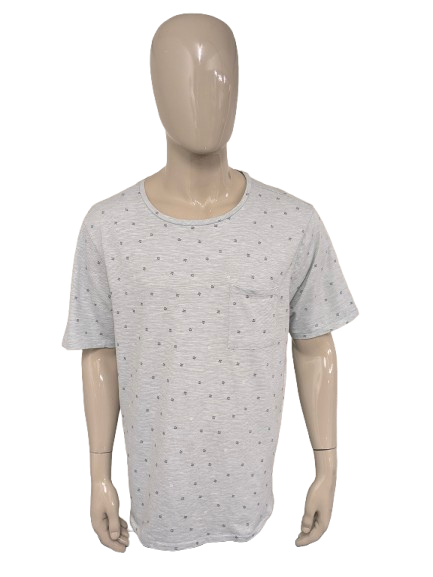 Lost Minds shirt. Groen Zwart Witte print. Maat 2XL / XXL.