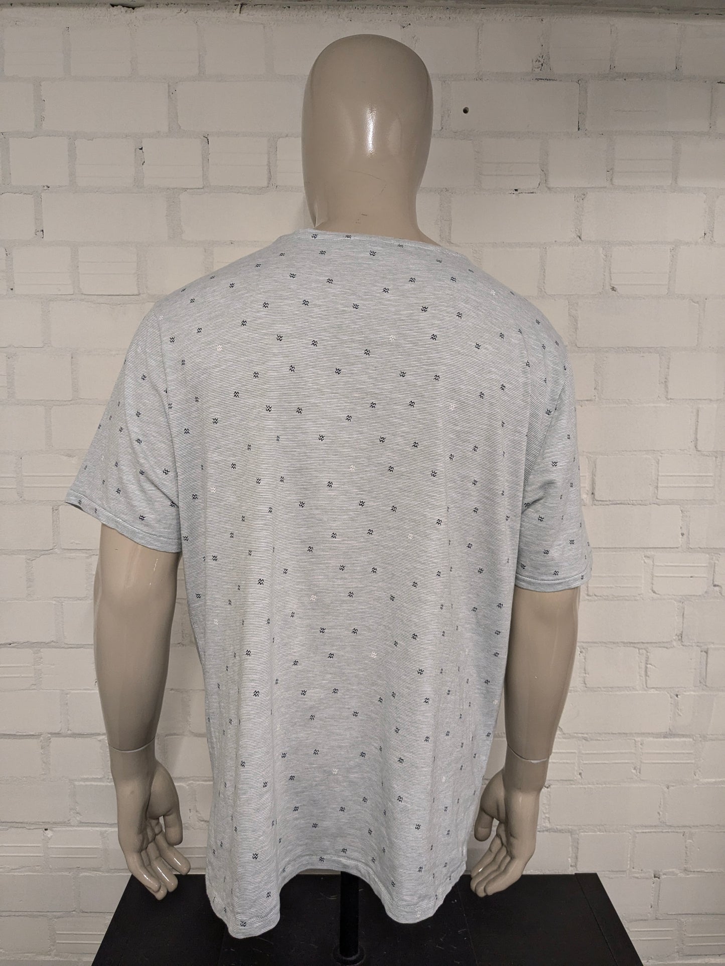 Lost Minds shirt. Groen Zwart Witte print. Maat 2XL / XXL.