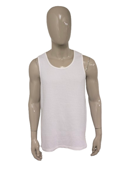 Lost Minds singlet. Wit motief. Maat L.