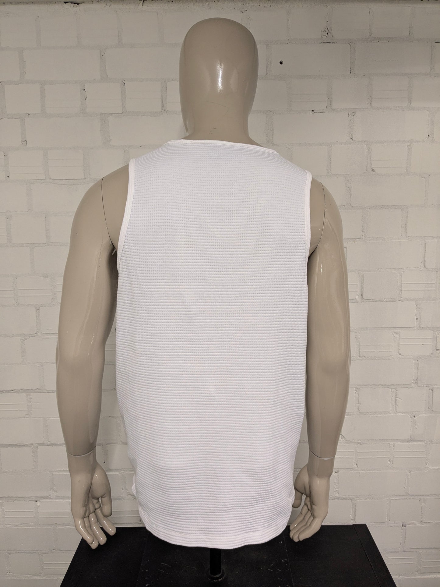 Lost Minds singlet. Wit motief. Maat L.