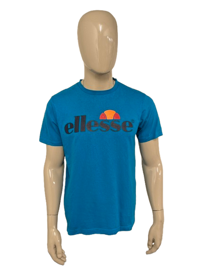 Ellesse shirt. Blauw met opdruk. Maat L.
