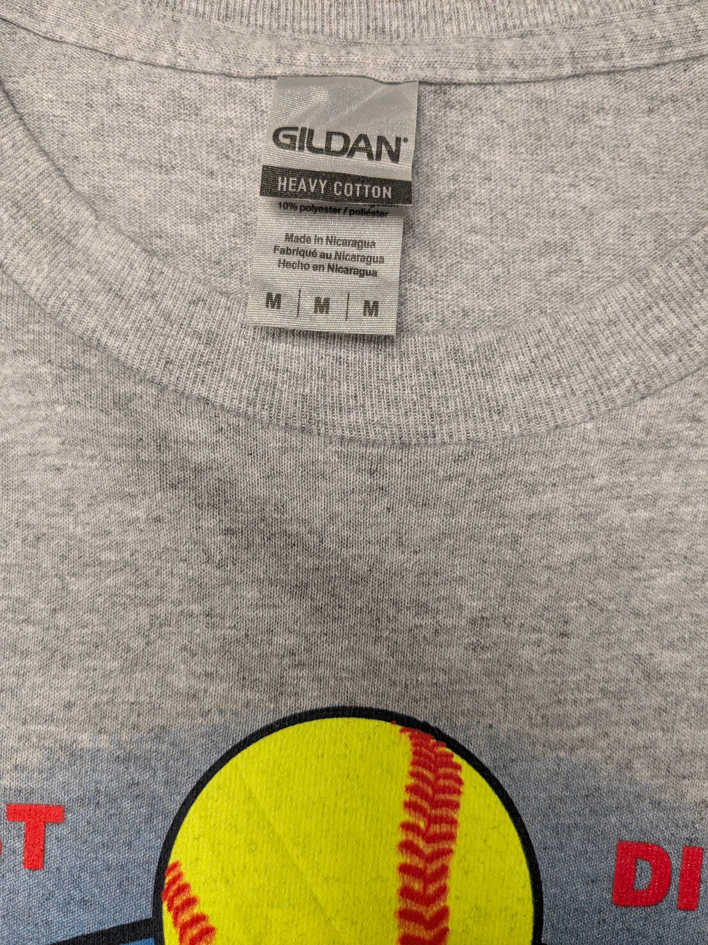 USA 2022 Softball shirt. Grijs met opdruk. Maat M.