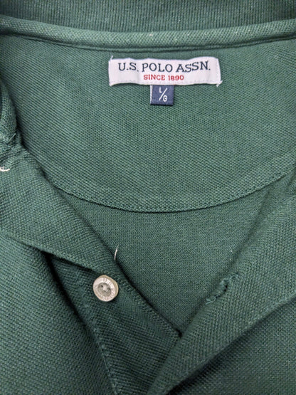 U.S. Polo Assn polo. Donker Groen gekleurd. Maat L.