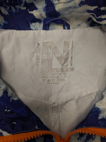 New Look vintage wind jack. Blauw Witte print. Maat 2XL / XXL.