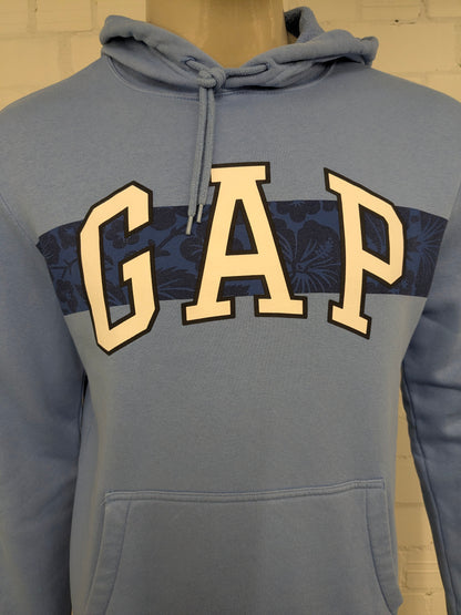 GAP Hoodie. Blauw met opdruk. Maat M.