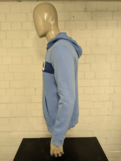 GAP Hoodie. Blauw met opdruk. Maat M.