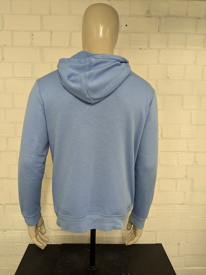 GAP Hoodie. Blauw met opdruk. Maat M.