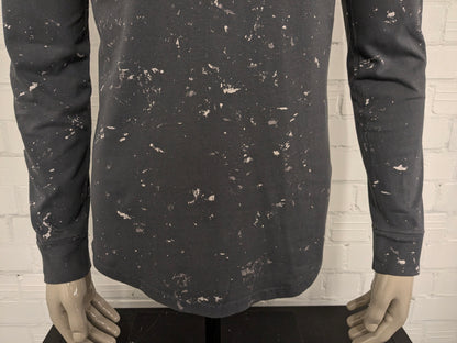 Abercrombie & Fitch longsleeve. Grijs Wit motief. Maat S.