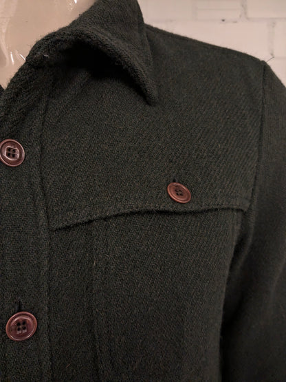 Scotch & Soda licht gevoerde tussen jas met knopen. Groen motief. Maat L.