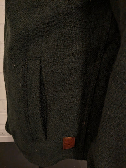 Scotch & Soda licht gevoerde tussen jas met knopen. Groen motief. Maat L.