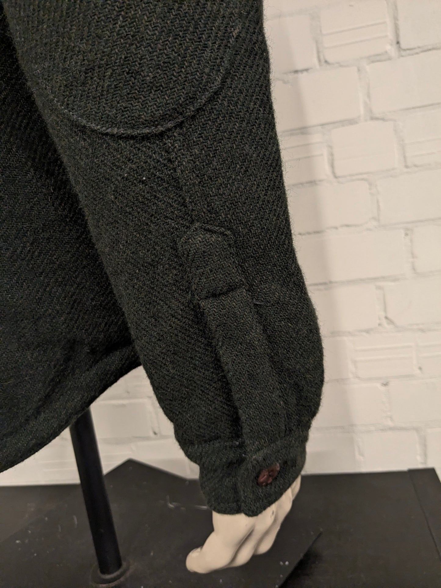 Scotch & Soda licht gevoerde tussen jas met knopen. Groen motief. Maat L.