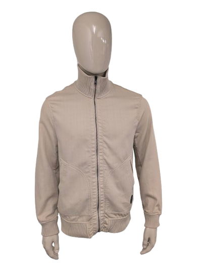 Ted Baker dubbelzijdig!! zomer jack. Beige / Blauw Wit geblokt motief. Maat L.