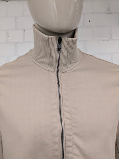 Ted Baker dubbelzijdig!! zomer jack. Beige / Blauw Wit geblokt motief. Maat L.