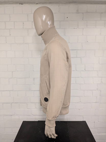 Ted Baker dubbelzijdig!! zomer jack. Beige / Blauw Wit geblokt motief. Maat L.