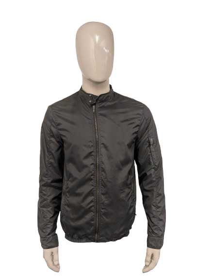 Chaqueta de verano Replay con doble cremallera – gris oscuro – talla L