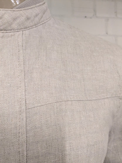 Zara Man Linnen zomer jack. Beige motief. Maat XL.