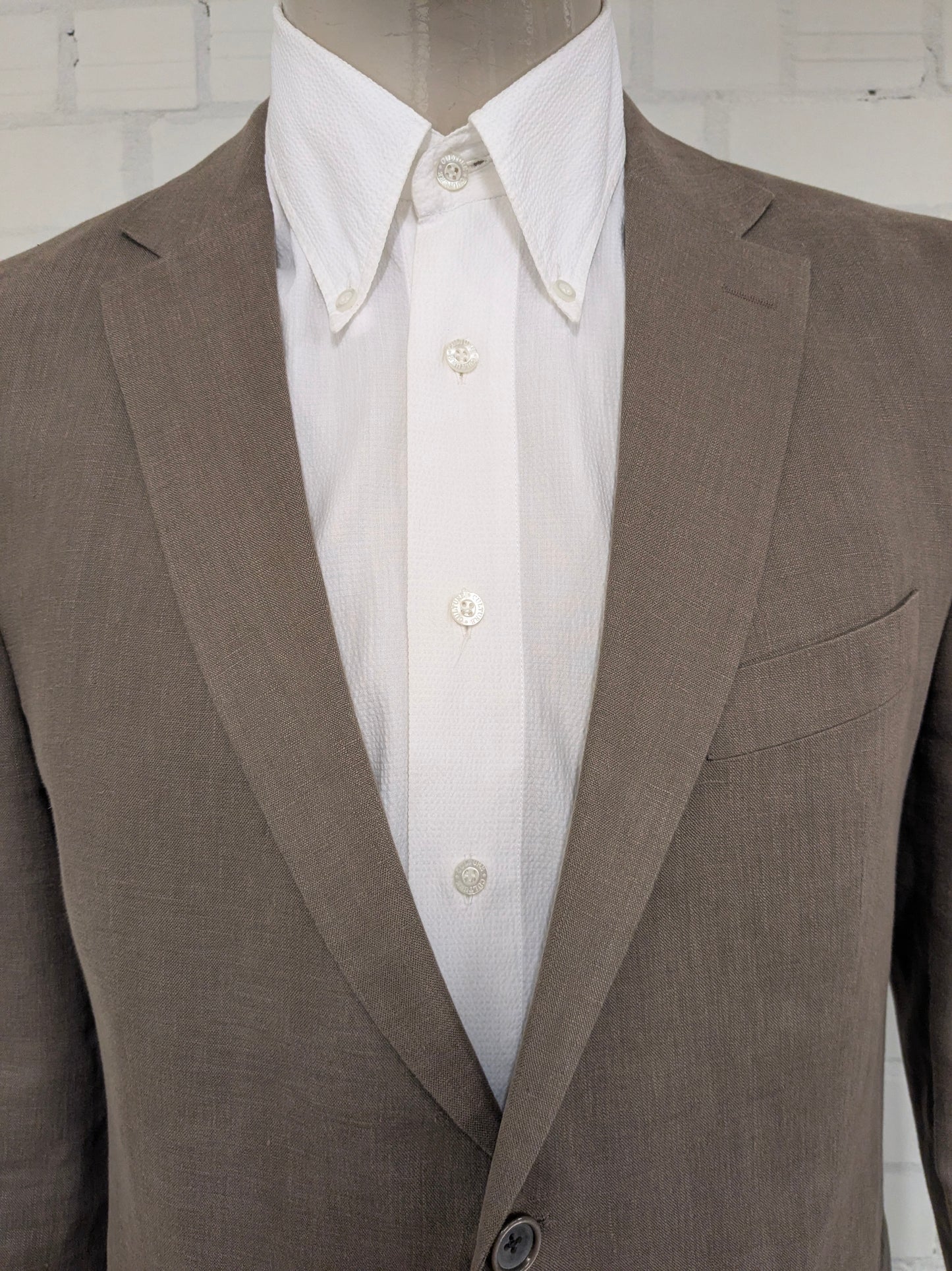 Tommy Hilfiger tailored Linnen colbert. Bruin gekleurd. Maat 54 / L.