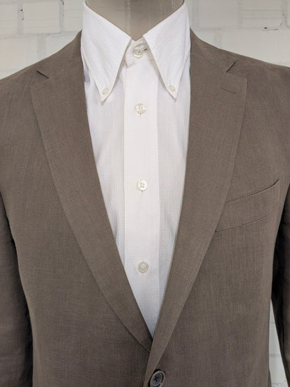 Tommy Hilfiger tailored Linnen colbert. Bruin gekleurd. Maat 54 / L.