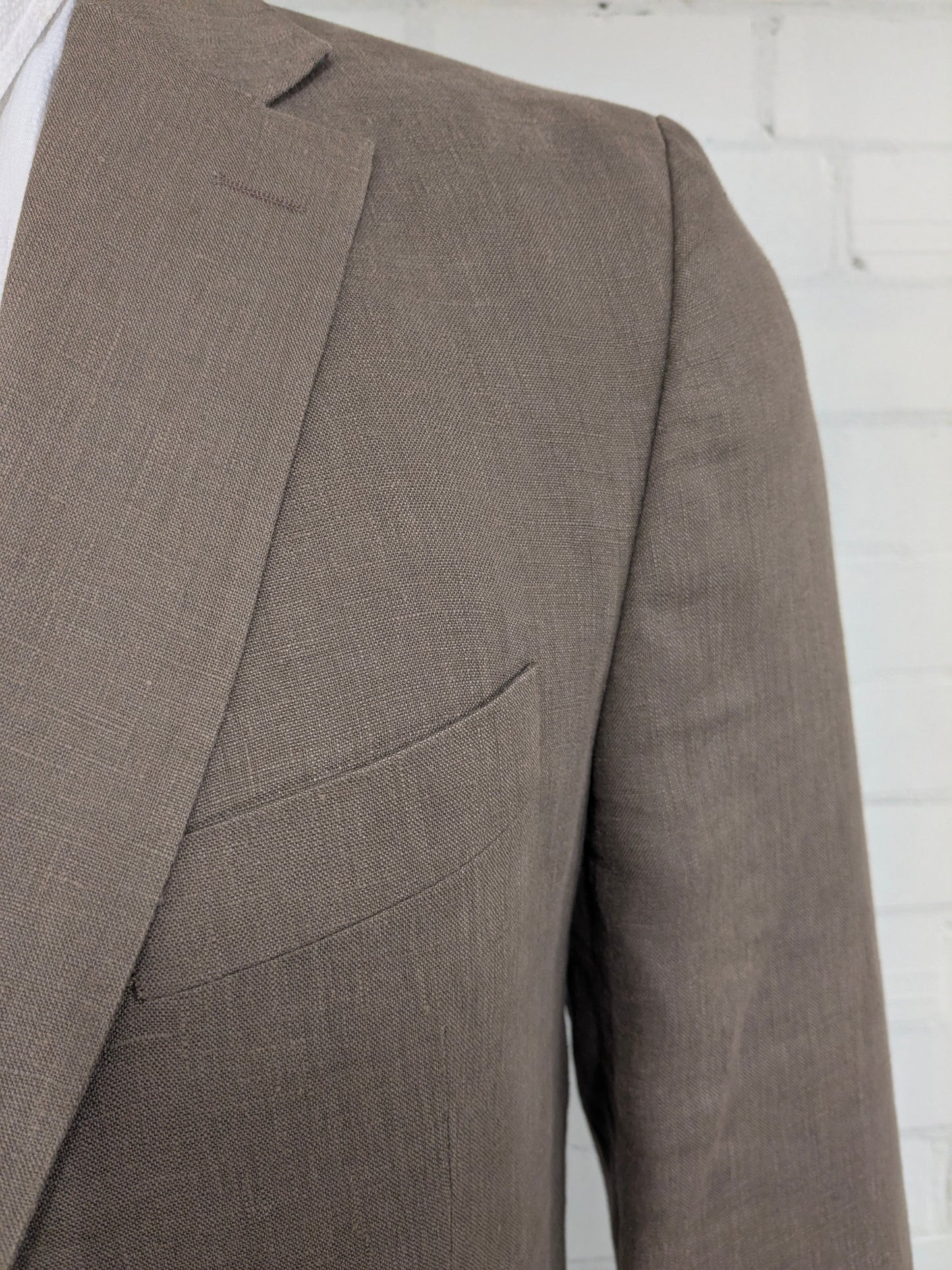 Tommy Hilfiger tailored Linnen colbert. Bruin gekleurd. Maat 54 / L.