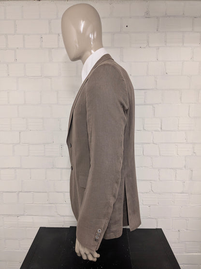 Tommy Hilfiger tailored Linnen colbert. Bruin gekleurd. Maat 54 / L.