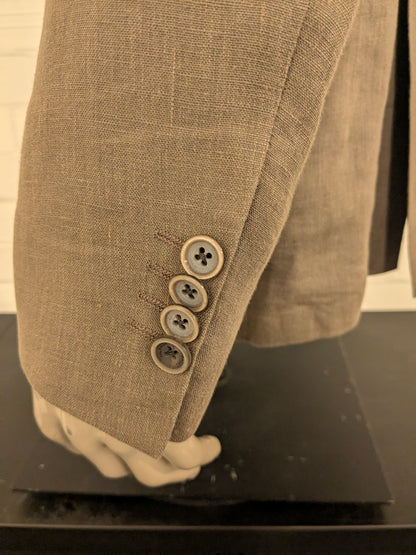 Tommy Hilfiger tailored Linnen colbert. Bruin gekleurd. Maat 54 / L.