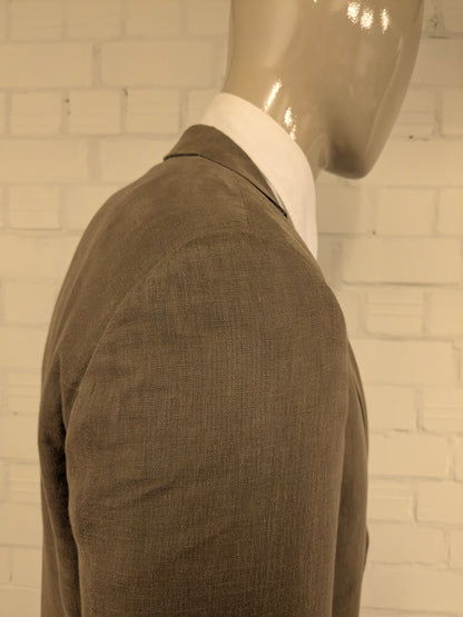 Tommy Hilfiger tailored Linnen colbert. Bruin gekleurd. Maat 54 / L.