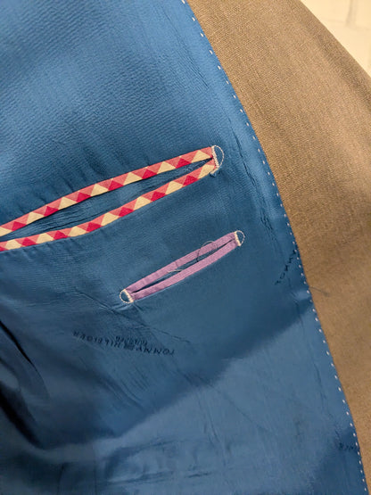 Tommy Hilfiger tailored Linnen colbert. Bruin gekleurd. Maat 54 / L.