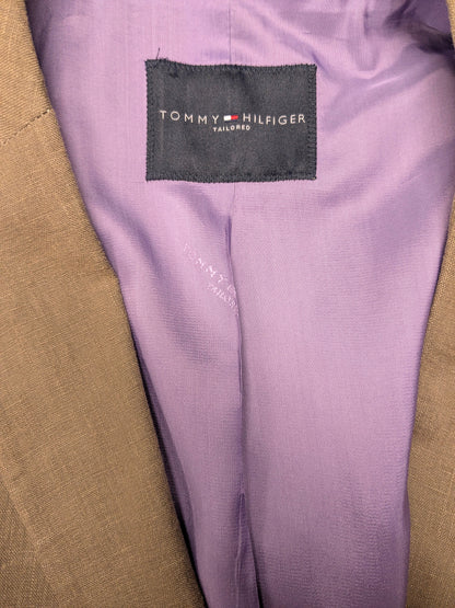 Tommy Hilfiger tailored Linnen colbert. Bruin gekleurd. Maat 54 / L.