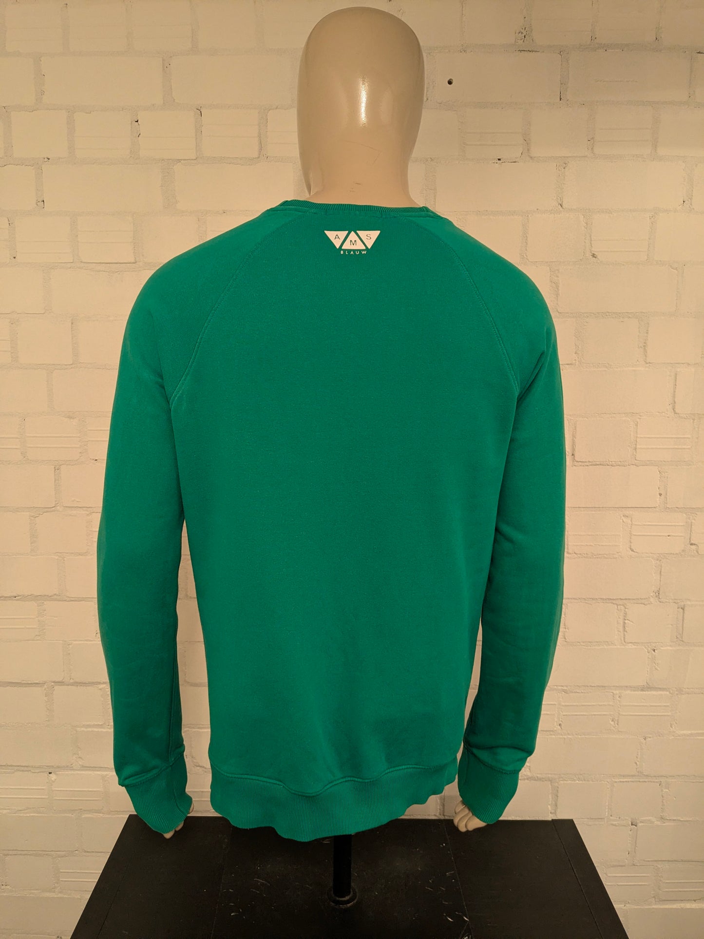 Scotch & Soda trui. Groen met opdruk. Maat L.