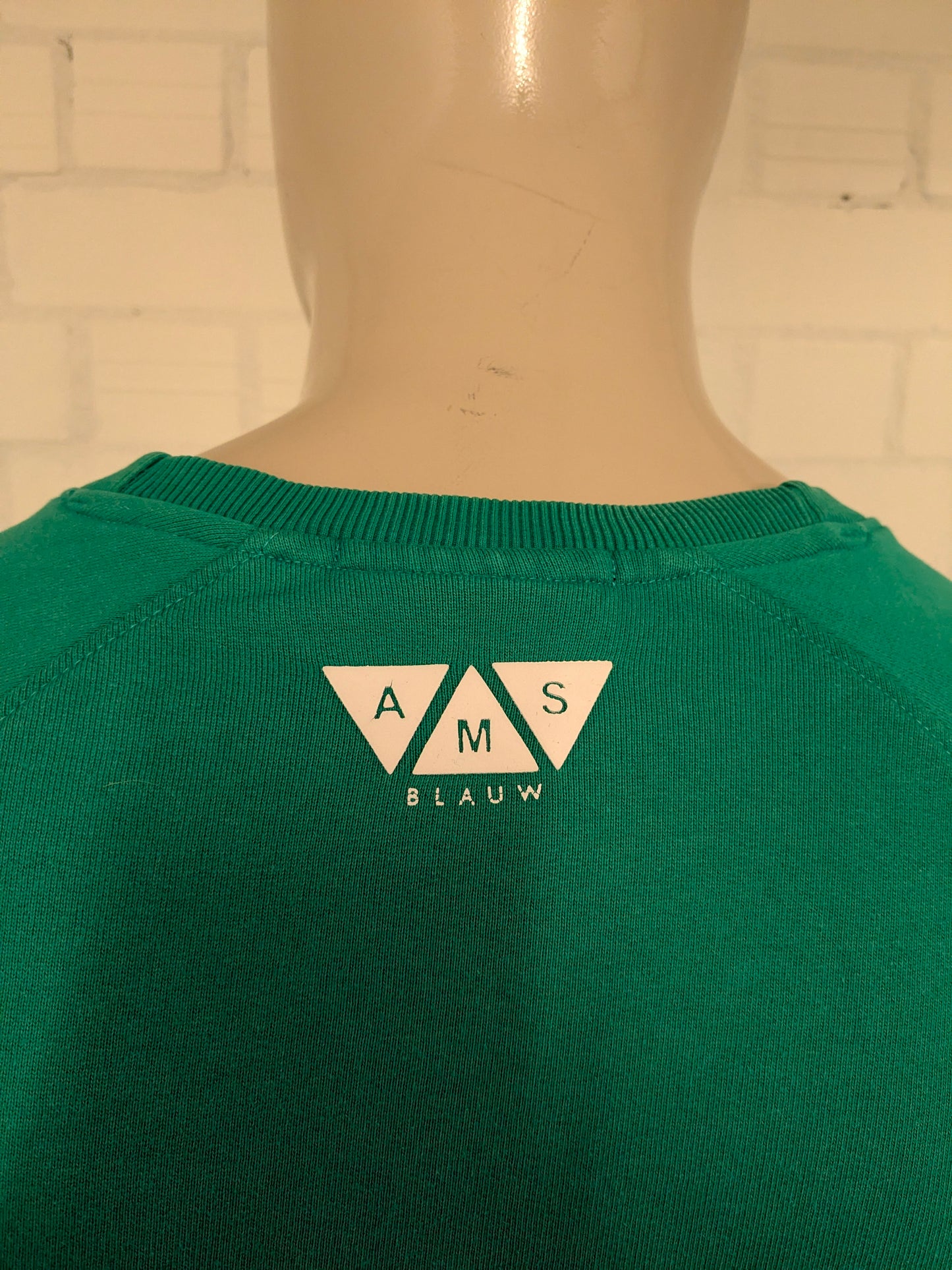 Scotch & Soda trui. Groen met opdruk. Maat L.