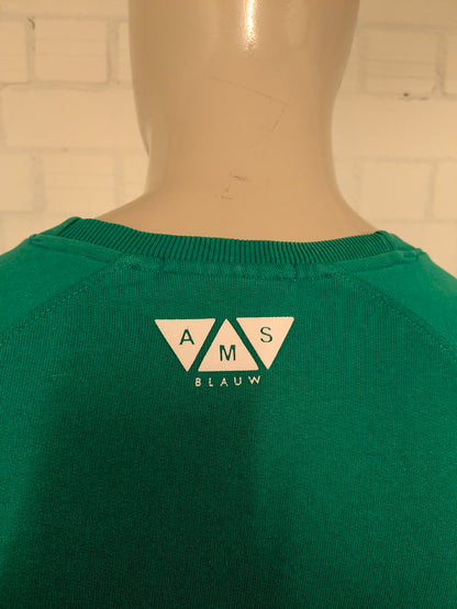 Scotch & Soda trui. Groen met opdruk. Maat L.