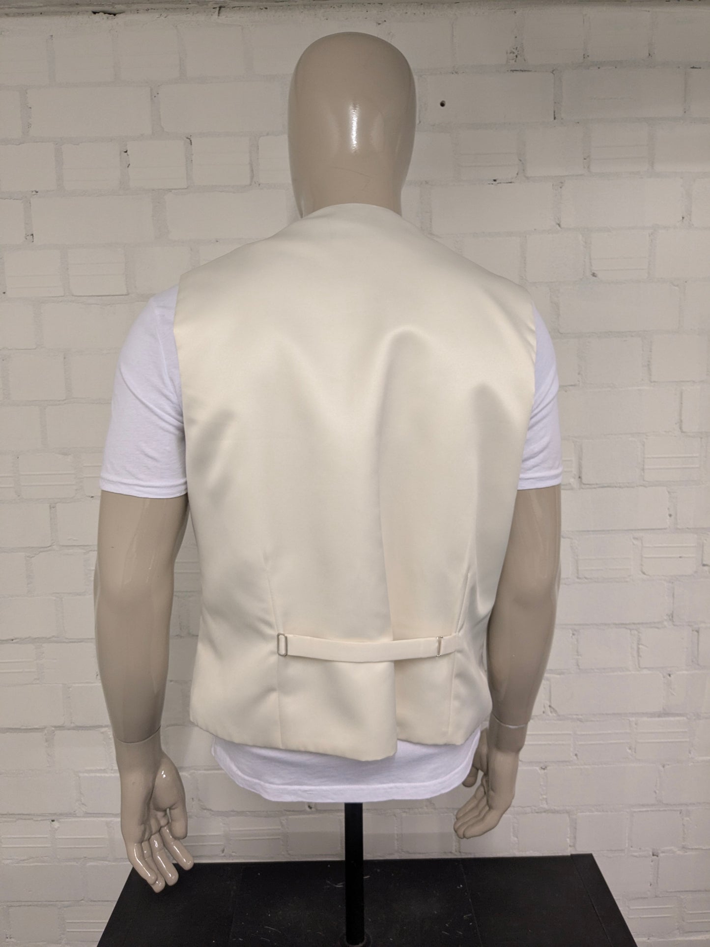 Lloyd Attree & Smith gilet. Beige glanzende stippen. Maat L.