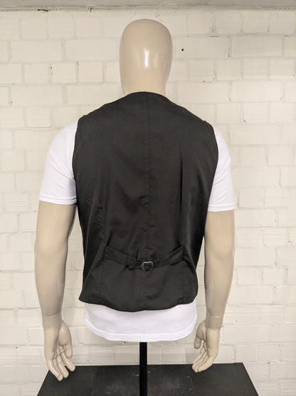 It's gilet. Licht / Donker Grijs gestreept. Maat M.