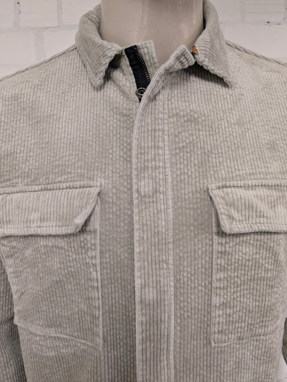 No Excess rib overhemd. dikke rib. Beige gekleurd. Maat XL. stretch.