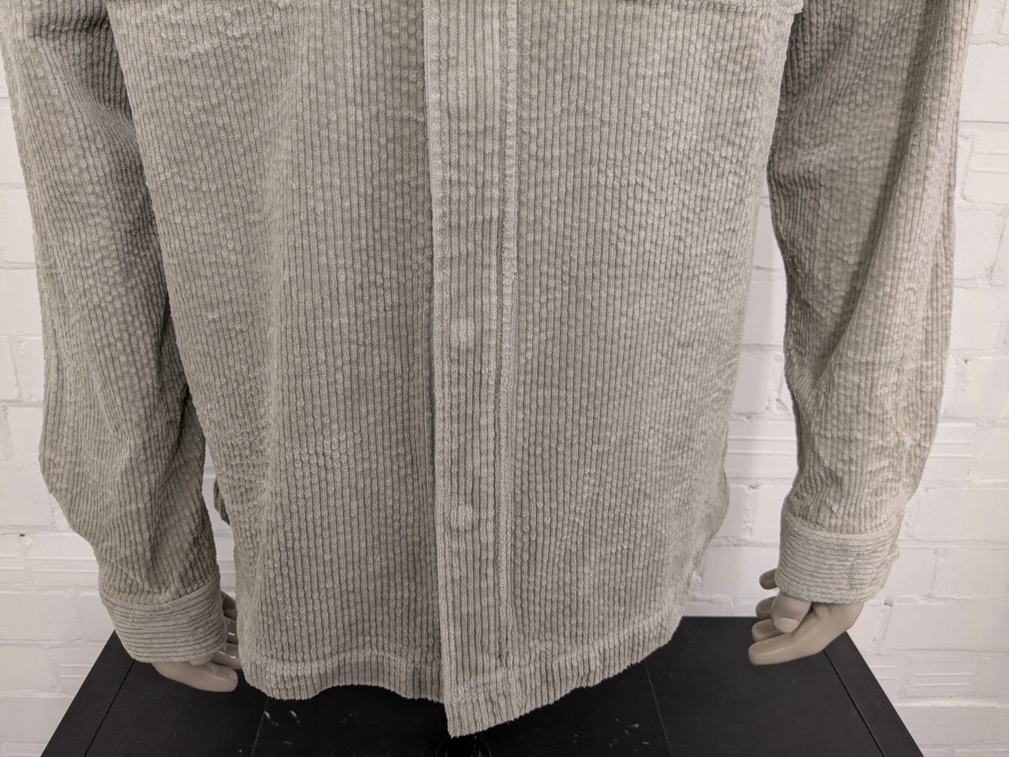 No Excess rib overhemd. dikke rib. Beige gekleurd. Maat XL. stretch.