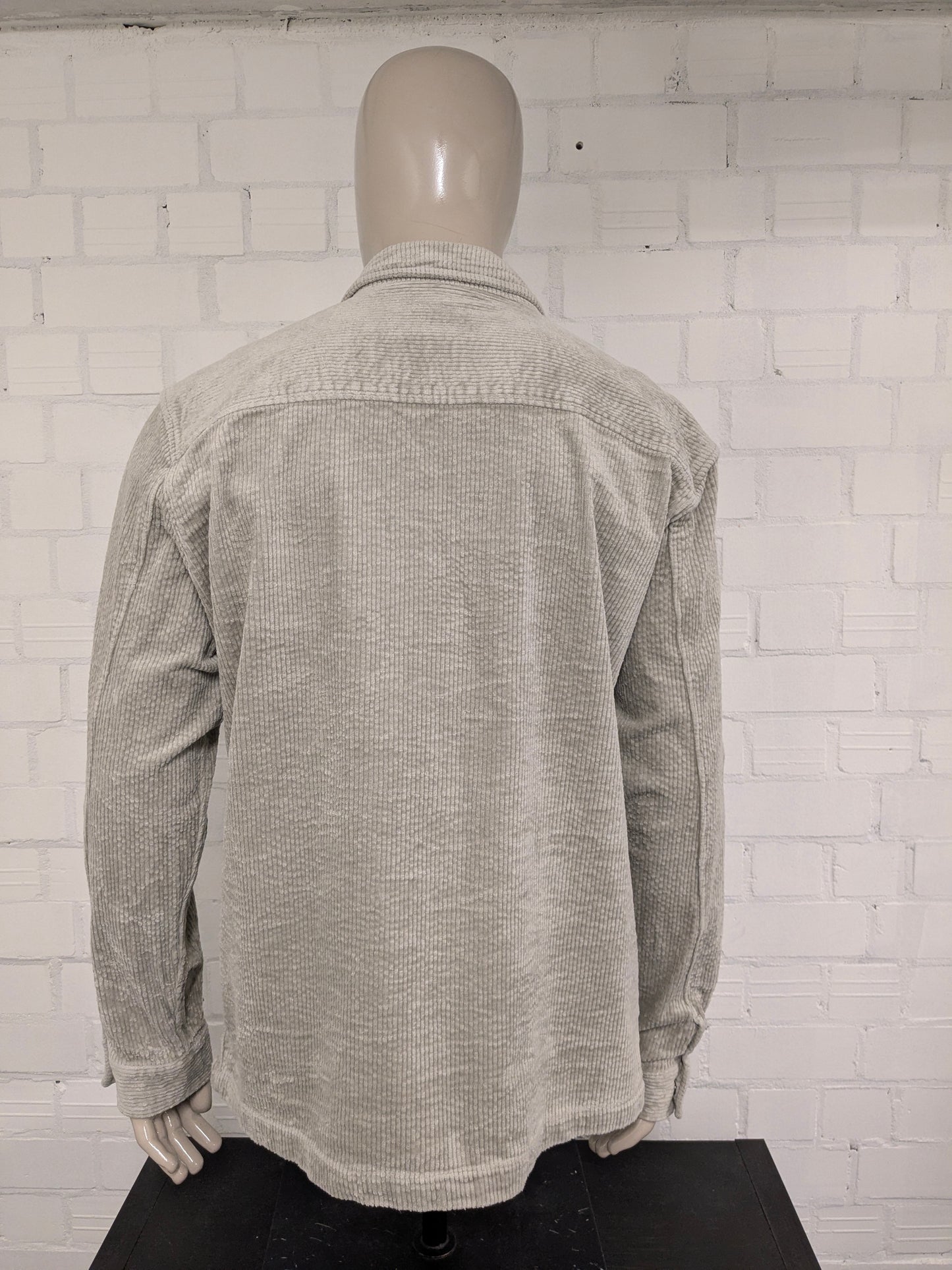 No Excess rib overhemd. dikke rib. Beige gekleurd. Maat XL. stretch.