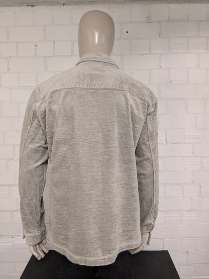 No Excess rib overhemd. dikke rib. Beige gekleurd. Maat XL. stretch.