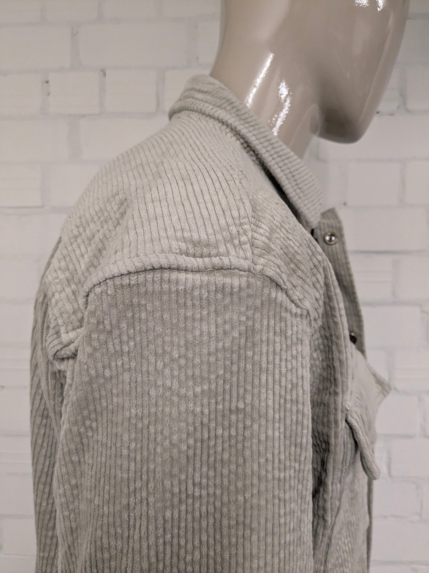 No Excess rib overhemd. dikke rib. Beige gekleurd. Maat XL. stretch.