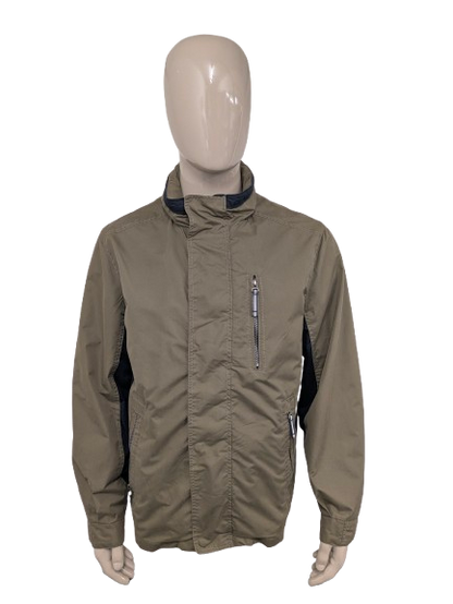 King's Court summer jacket with hidden hood. Green Blue colored. Size L.
