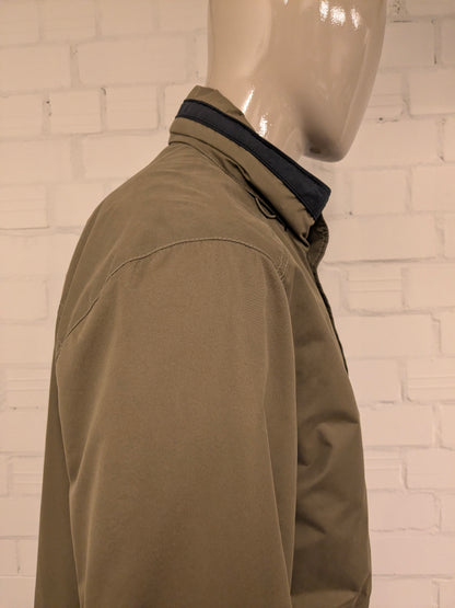 King's Court summer jacket with hidden hood. Green Blue colored. Size L.