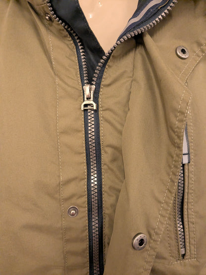 King's Court summer jacket with hidden hood. Green Blue colored. Size L.