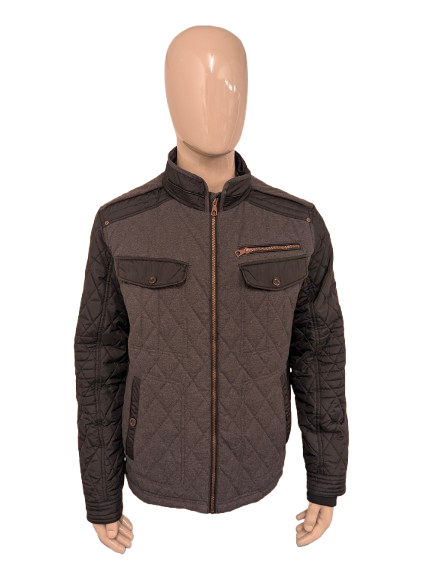 Tailor & Son tussen jas. Zwart Grijs gekleurd. Maat 56 / XL.