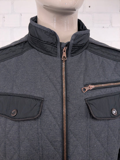 Tailor & Son tussen jas. Zwart Grijs gekleurd. Maat 56 / XL.